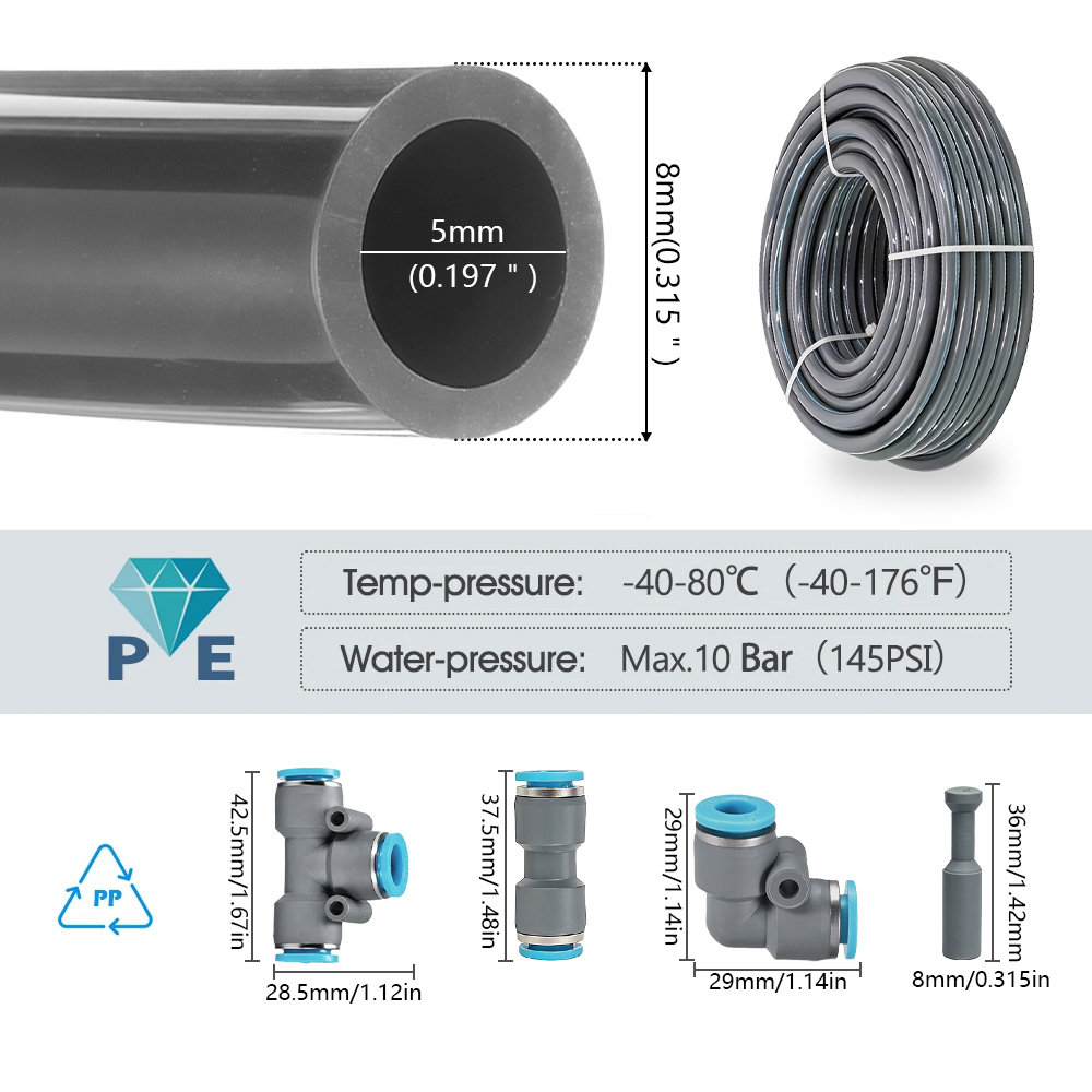 5/8mm Hose FlexibleQuick Conne - Urban Farming System recension och pris