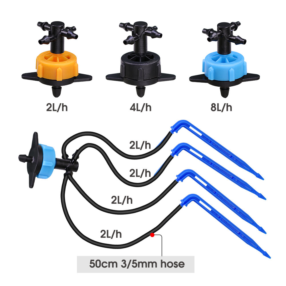 10Set 2/4/8L/H Bend Arrow Drip - Urban Farming System recension och pris